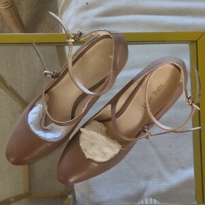 Nine West Brown Ankle Strap Heels